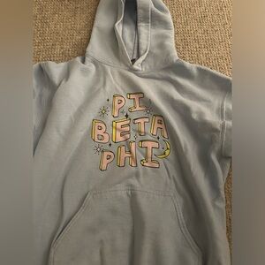 light blue Pi Beta Phi hoodie